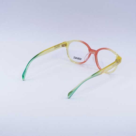 Versace Kids VK3012 5530 Eyeglasses Transparent 47mm Gradient Orange Round Frame - Picture 4 of 11